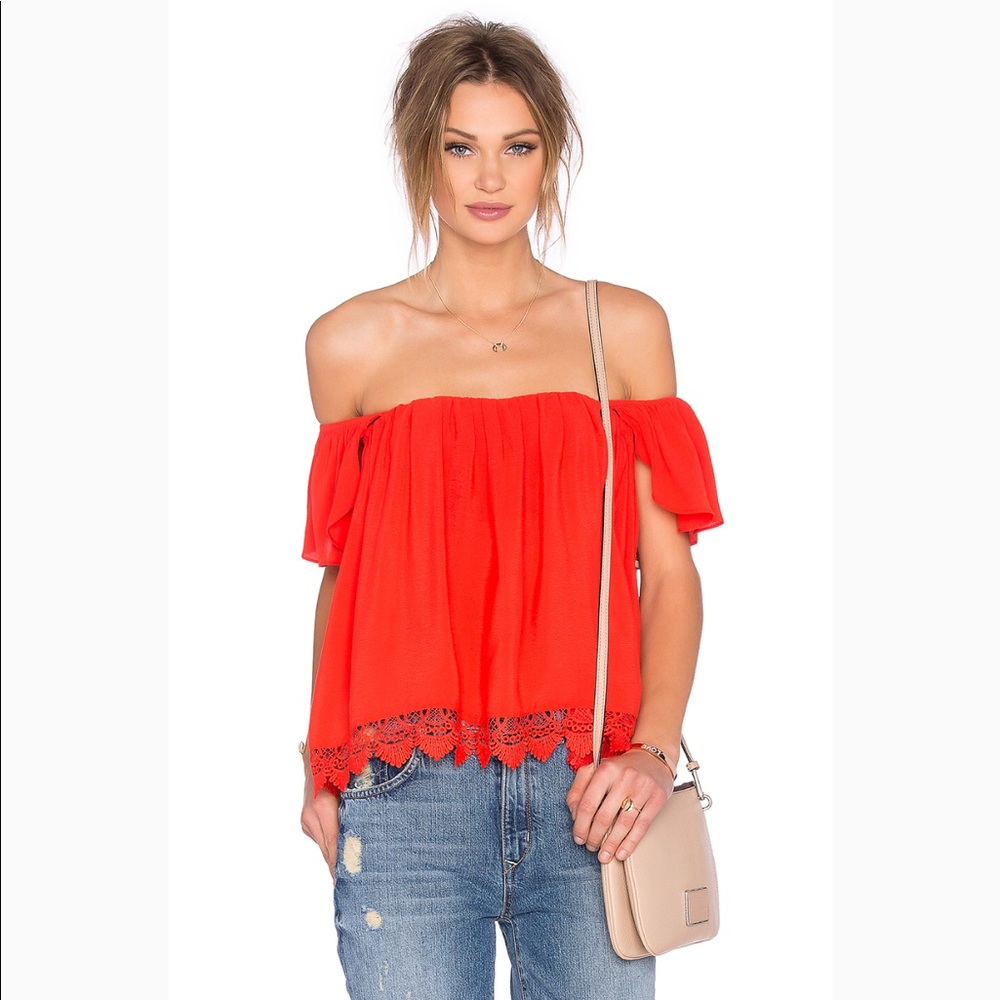 Lover and friends off the shoulder top